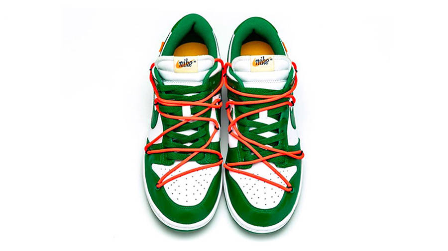 off-white x nike dunk low pine green