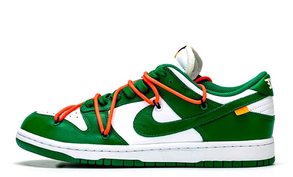 Off-White x Nike Dunk Low Pine Green 