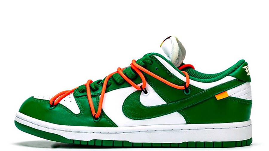 off white nike dunk low pine green