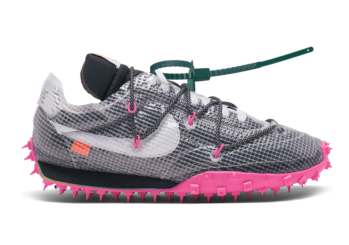 Off-White x Nike Waffle Racer Black Fuchsia
