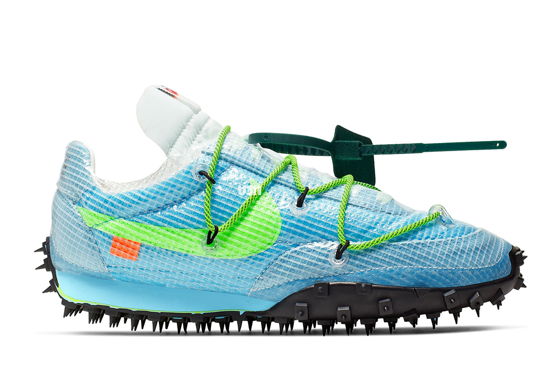 Off-White x Nike Waffle Racer Vivid Sky 