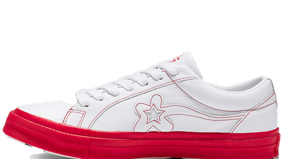 converse one star white red