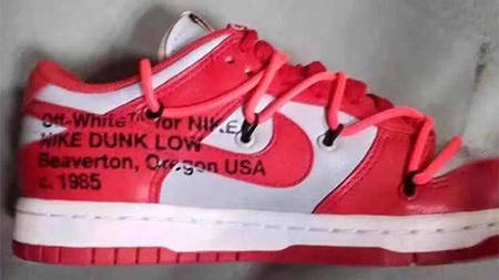 A Sneak Peek At The Off-White x Nike Dunk Low 'University Red'