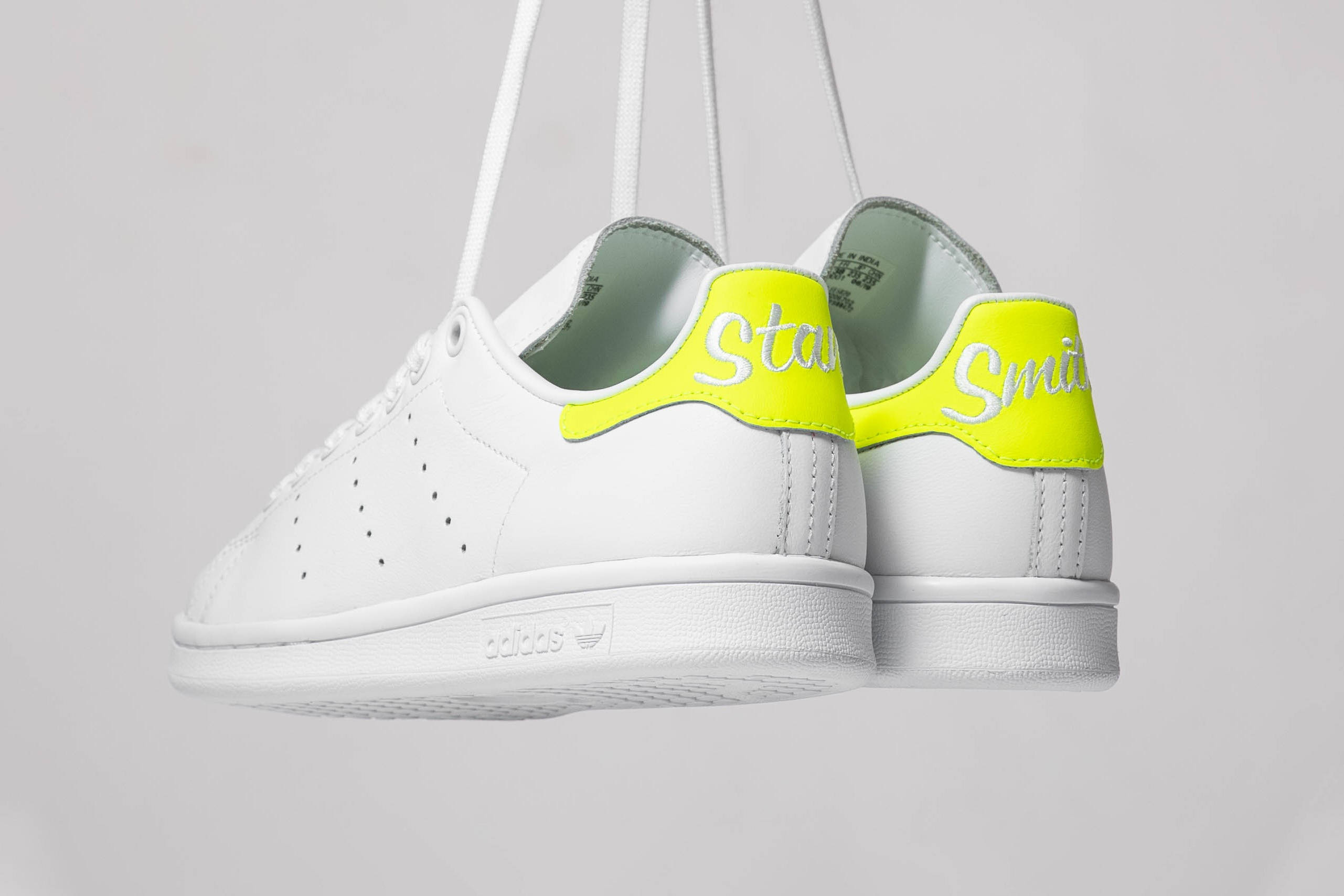 The adidas Stan Smith Gets A Yellow Heel Counter | The Sole Supplier
