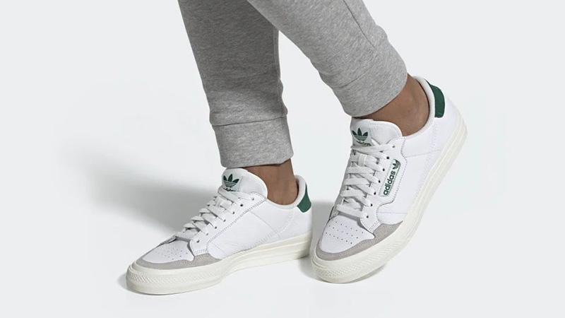 adidas white continental vulc trainers