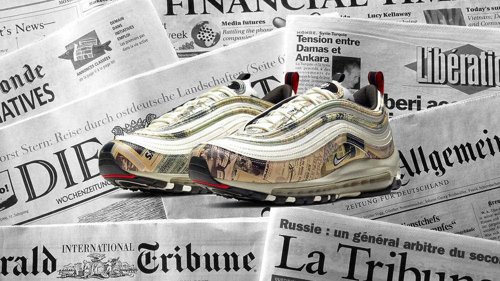 The Nike Air Max 97 'Newspaper' Is Hot Off The Press The Nike Air Max 97 ‘Newspaper’ Is Hot Off The Press