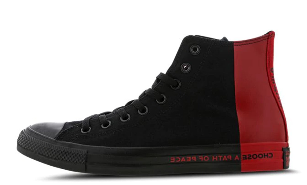 Converse Chuck Taylor All Star Seek Peace High Black Red 166534C