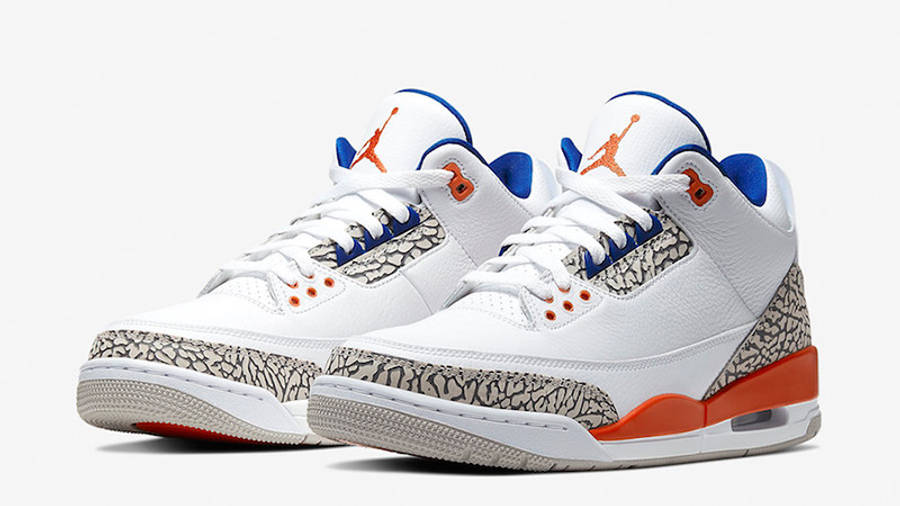 orange blue and white 3s