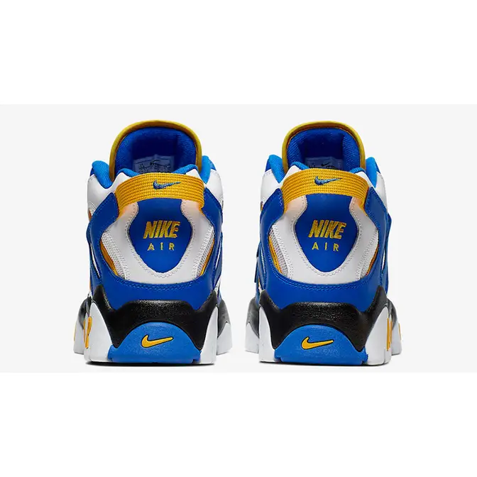 Nike air barrage cheap blue and yellow