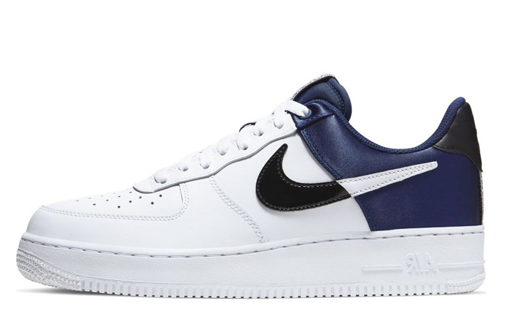 air force ones navy blue and white