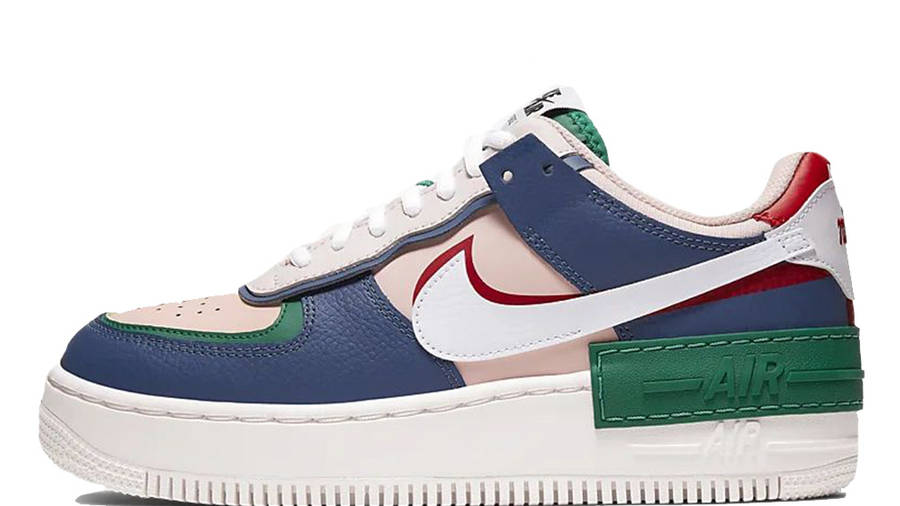 nike air force 1 green blue red