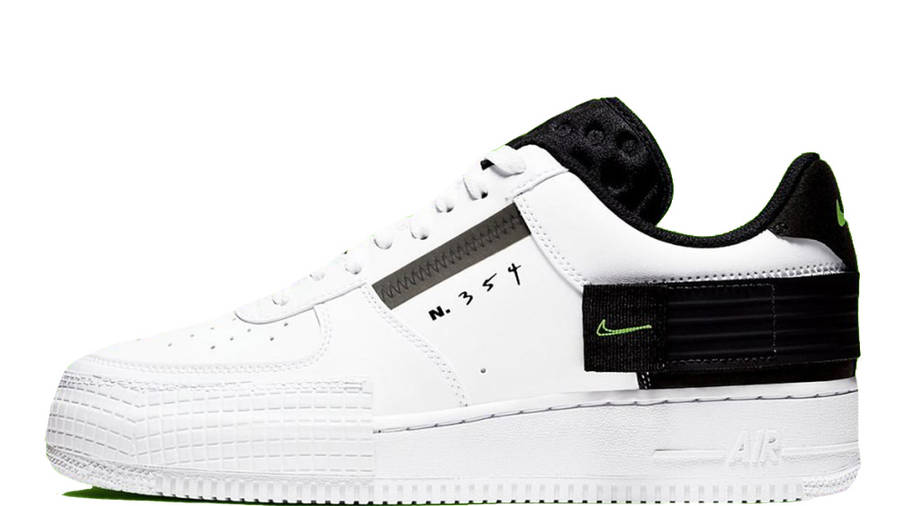 air force 1 white with black writing