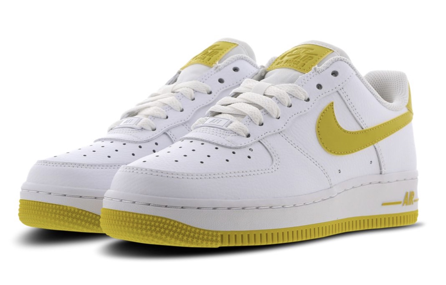 Nike Air Force 1 White Bright Yellow Side