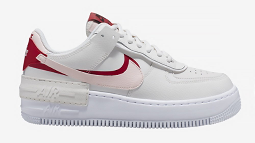 Nike Air Force 1 White Red Low Shadow