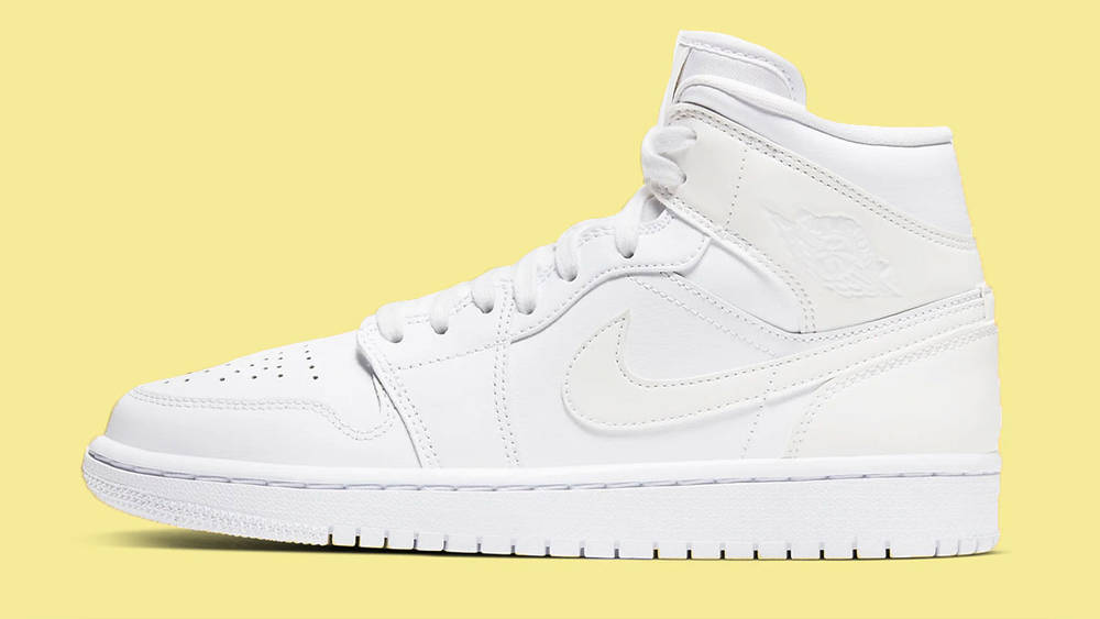 Nike Air Jordan 1 Mid Triple White 2 Nike Air Jordan 1 Mid Triple White 2