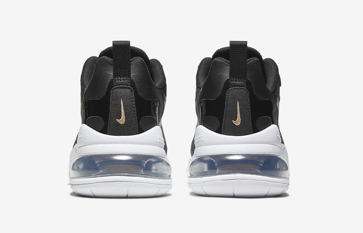 Nike Air Max 270 React Black Metallic Gold