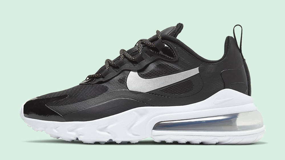 Nike Air Max 270 React Black Metallic Gold side Nike Air Max 270 React Black Metallic Gold side