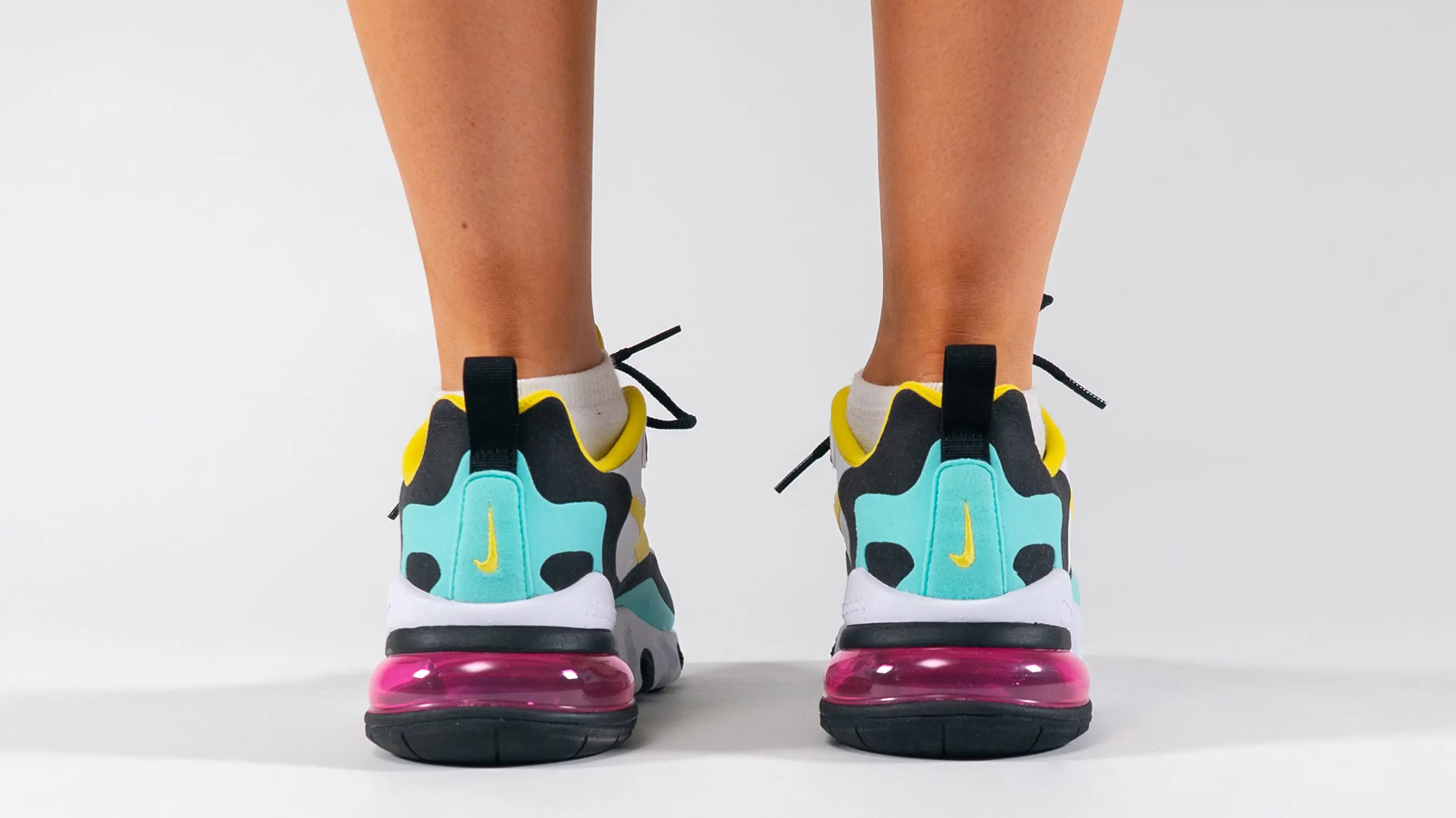 Nike Air Max 270 React Bright Violet Geometric Art shoes 
