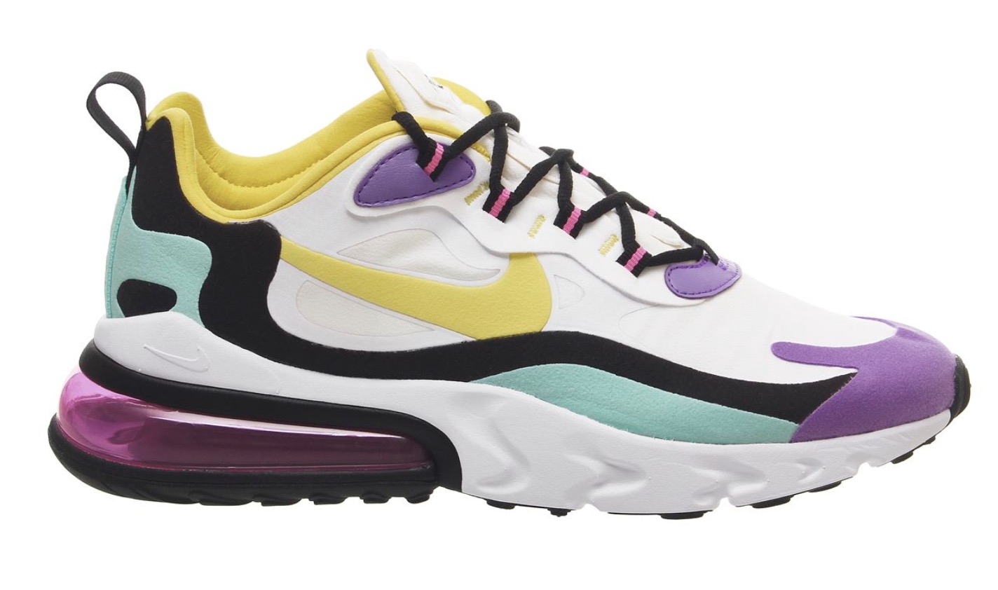 Nike Air Max 270 React White Dynamic Yellow