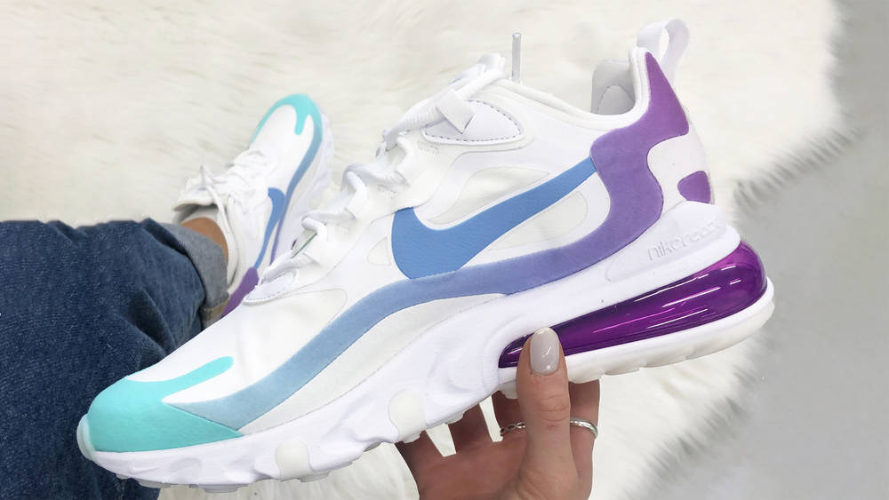 Nike Air Max 270 React White and Gradient blue copy Nike Air Max 270 React White and Gradient blue copy