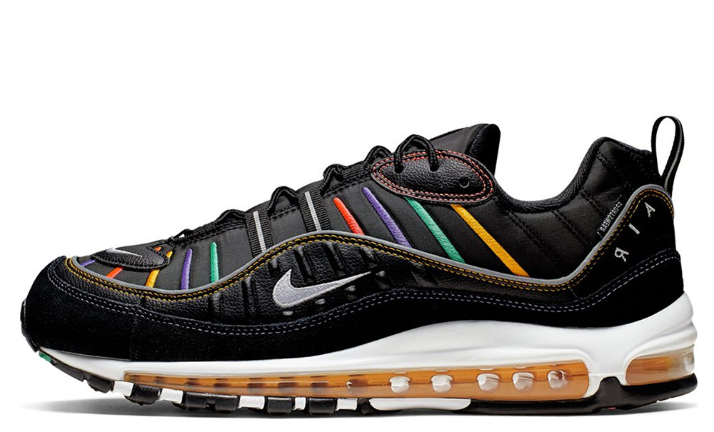 air max black with colors