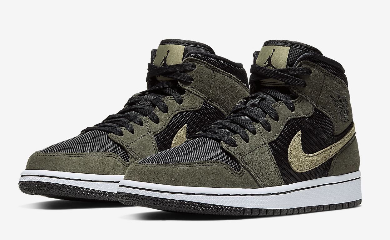 Nike Air jordan 1 Black Khaki. front