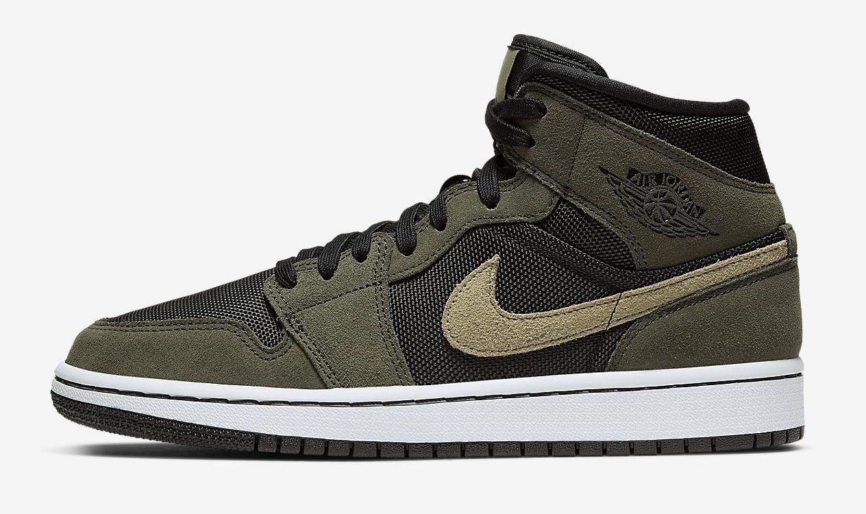 Nike Air jordan 1 Black Khaki. side