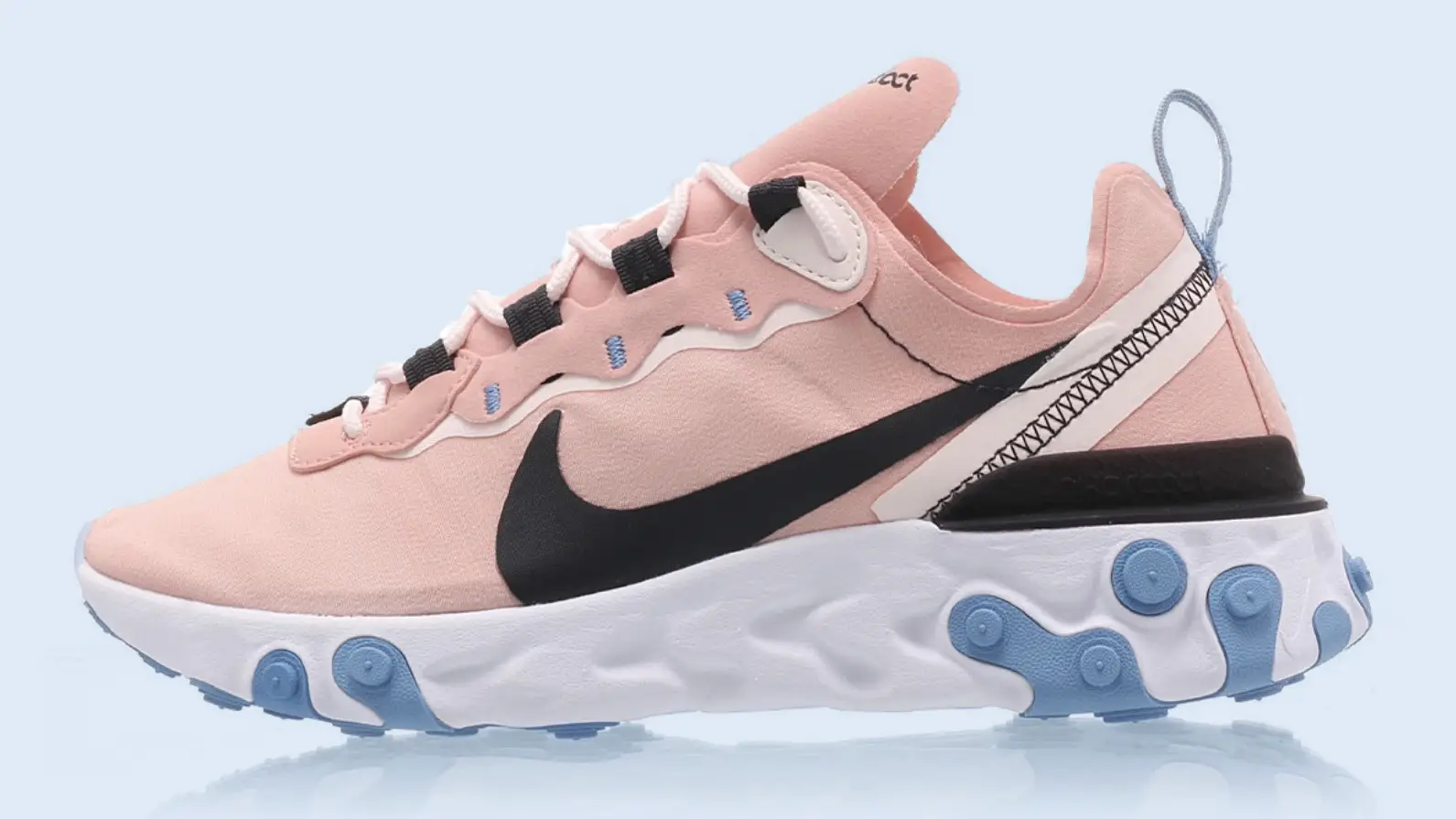 Nike react element 55 best sale light pink