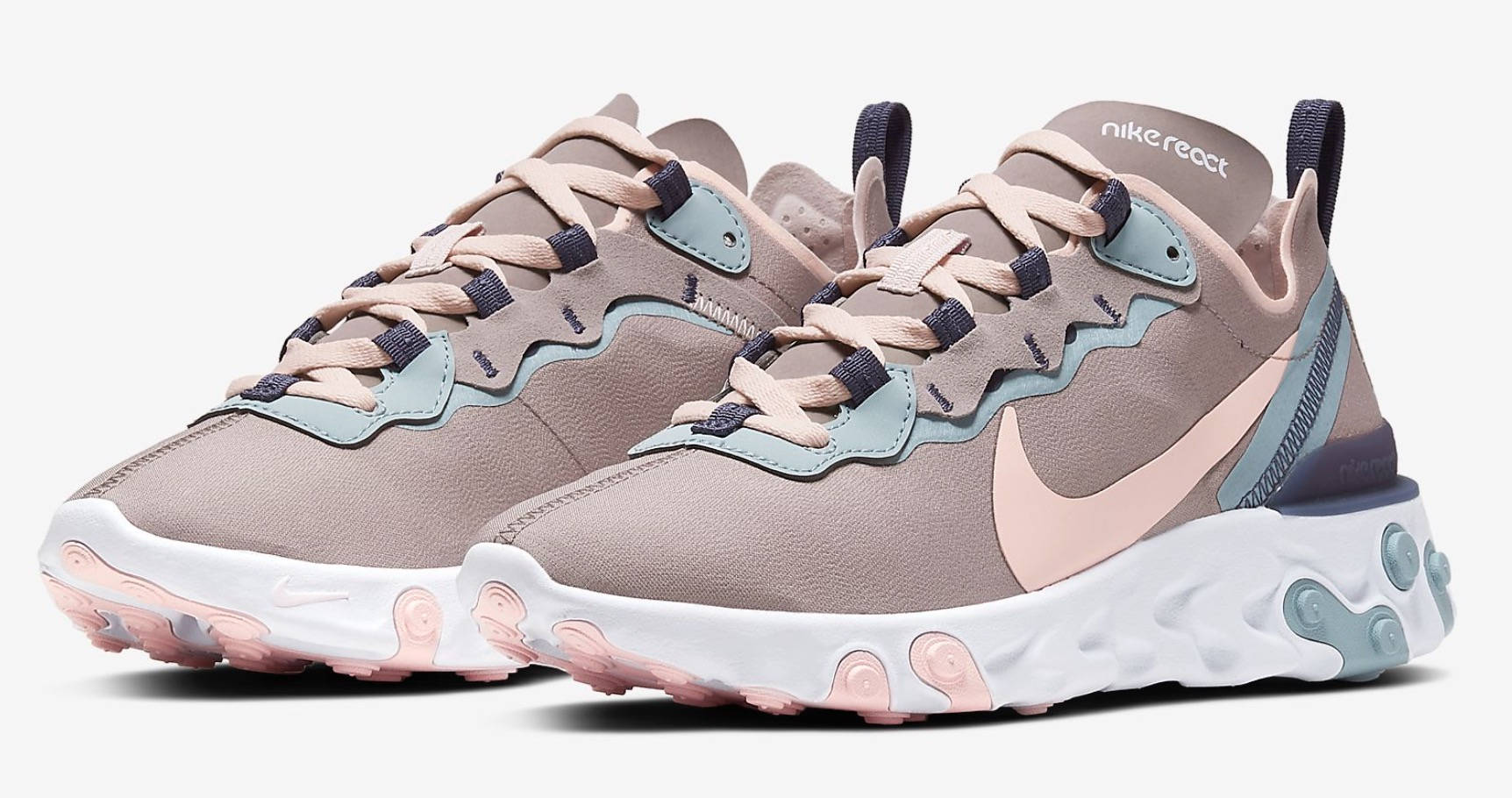 Nike React Element 55 Pumice Purple Blue