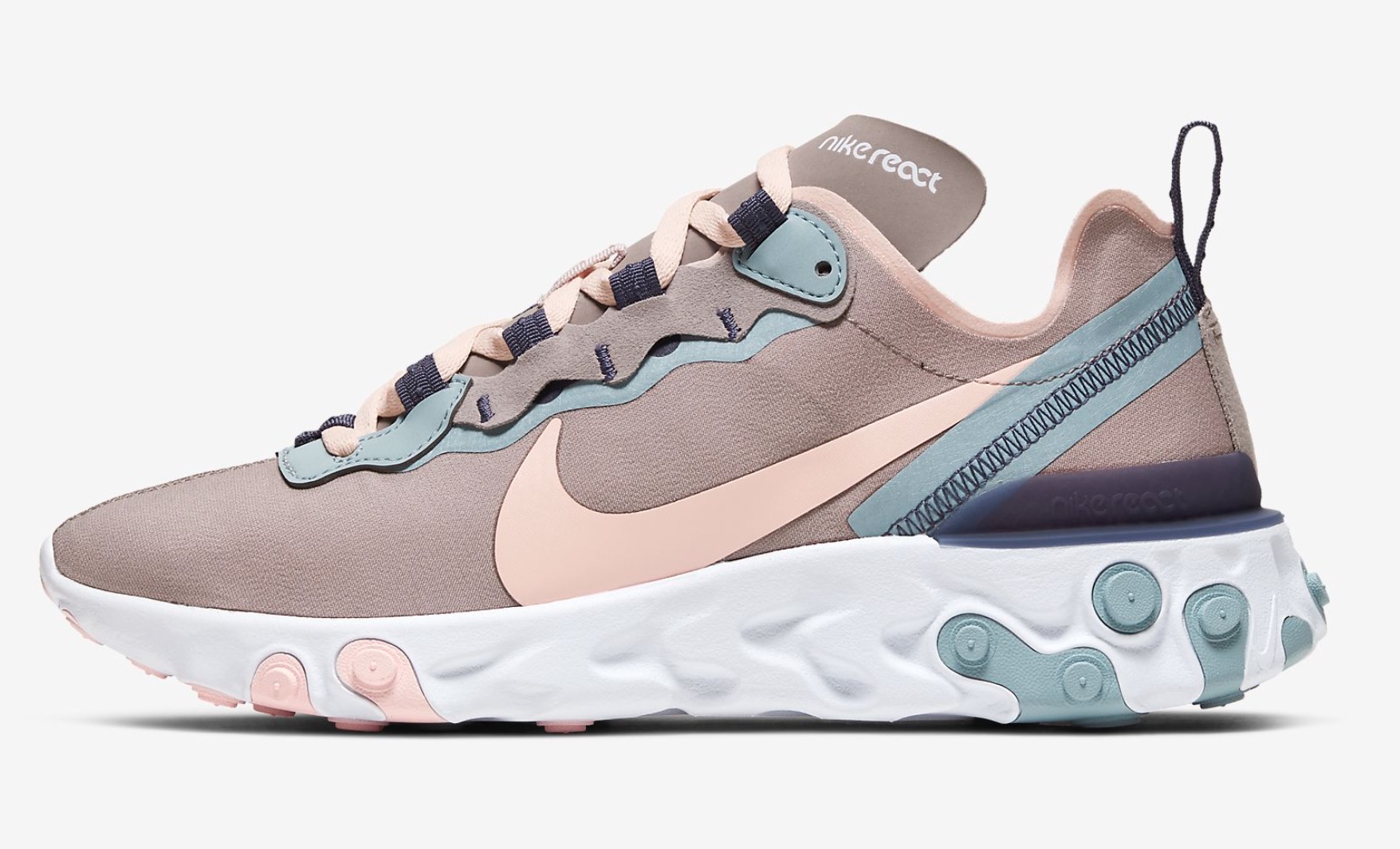 Nike React Element 55Â Pumice:Sanded Purple:Ocean Cube:Echo Pink |Â CK0834-200