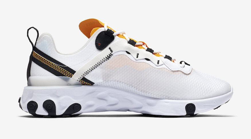 Nike React Element 55 University Gold side