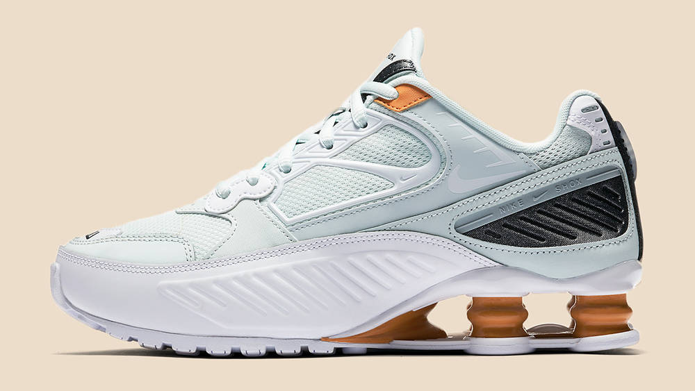 Nike Shox Enigma 9000 Ghost Aqua Orange side copy Nike Shox Enigma 9000 Ghost Aqua Orange side copy