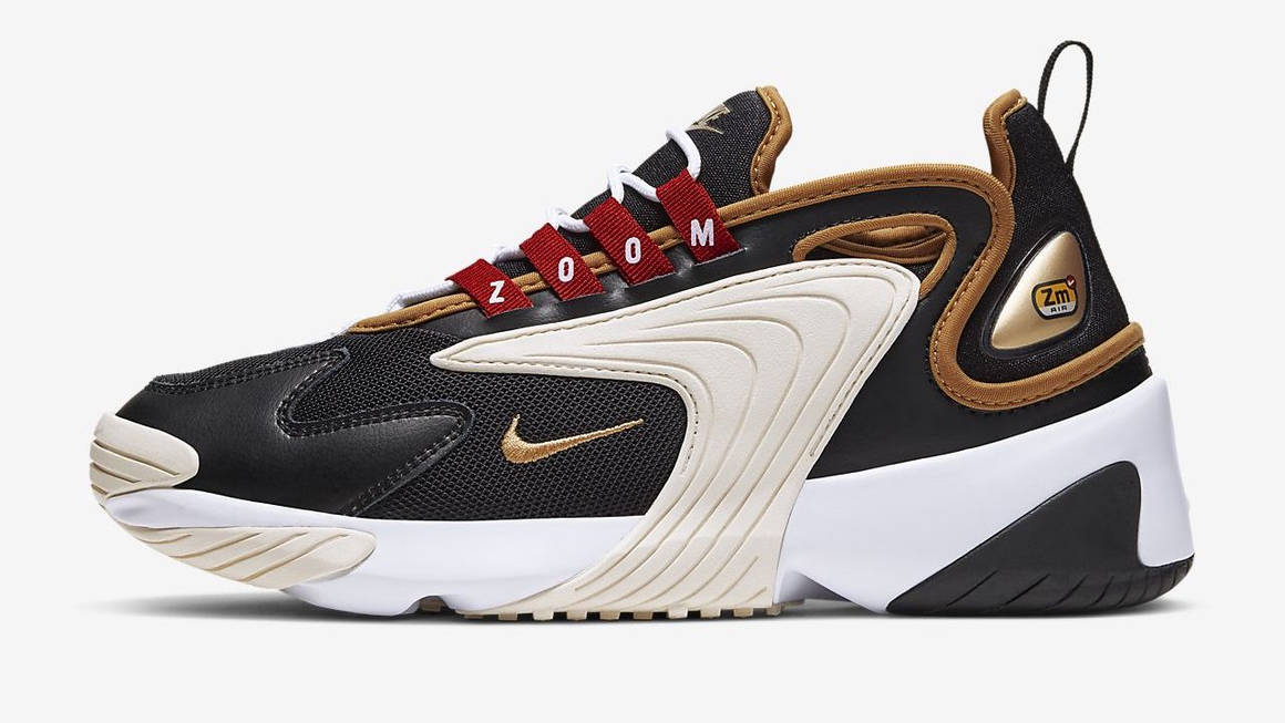 nike zoom 2k black and gold