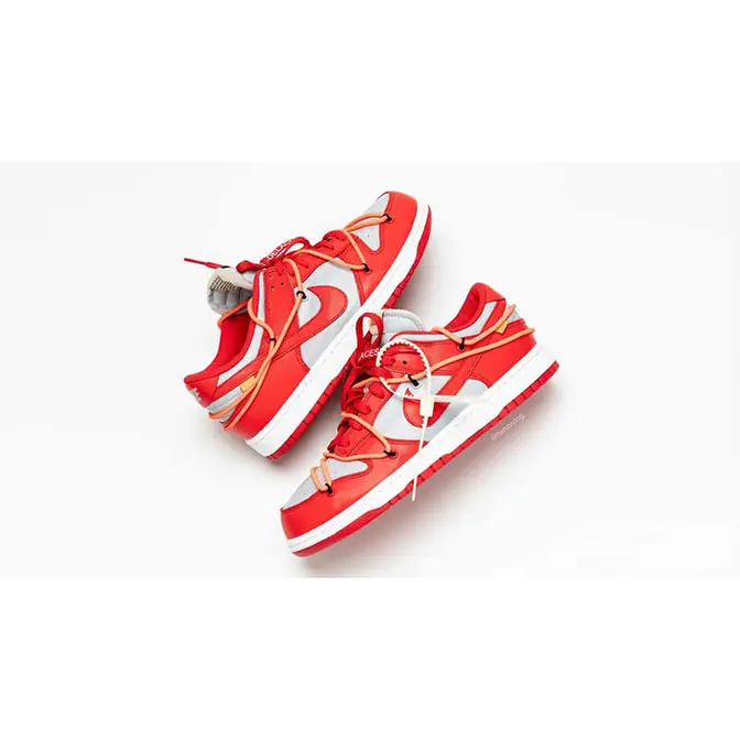 Off-White x Nike Dunk Low Red Grey