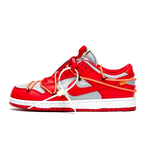 Off-White x Nike kids Dunk Low Red Grey CT0856-600