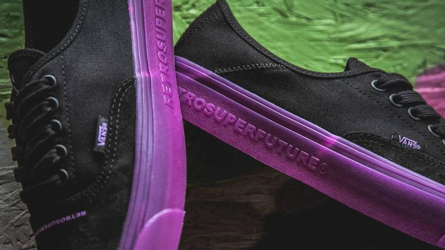 vans purple and black