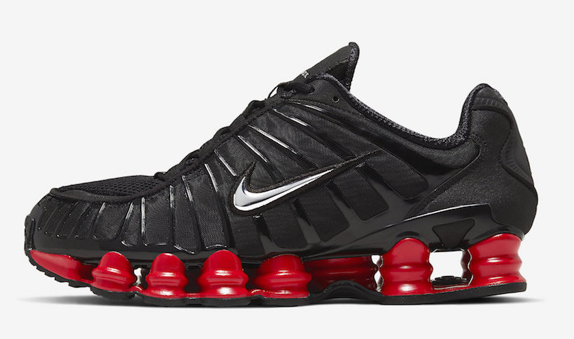 Skepta x Nike Shox TL Black Red. side