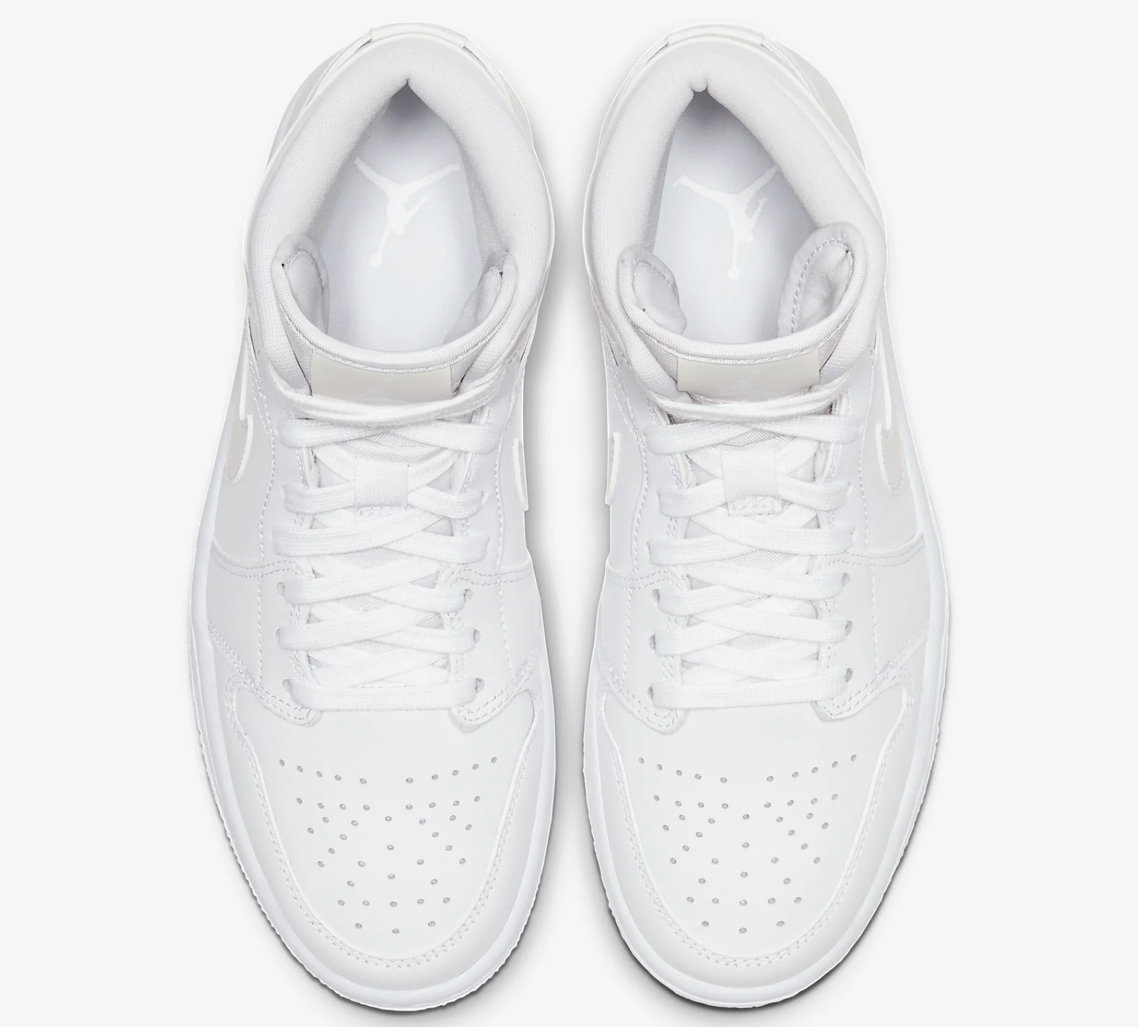 This Triple White Air Jordan 1 Mid On Nike Is One For The Minimalists 3