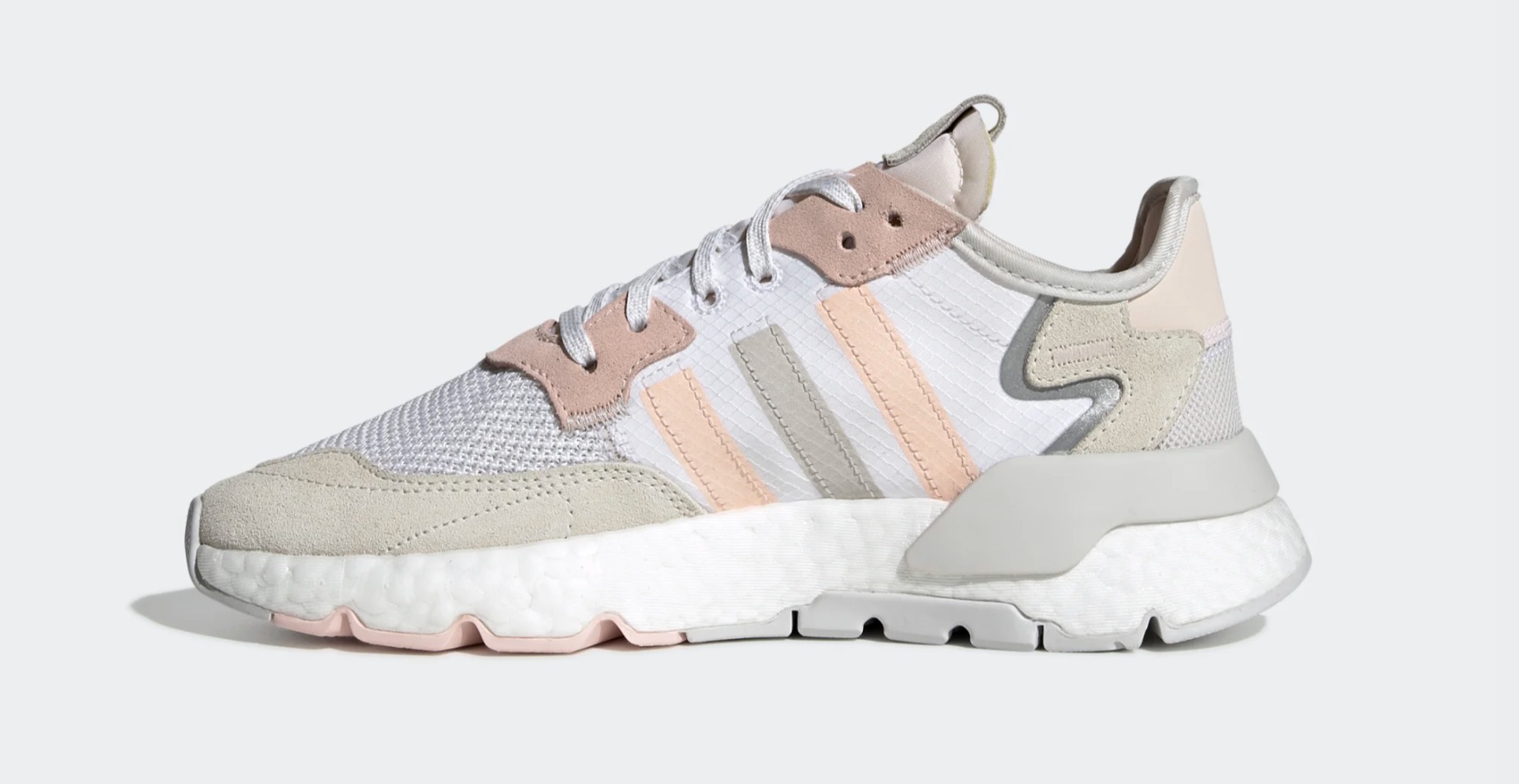 adidas Nite Jogger Icey Pink White side