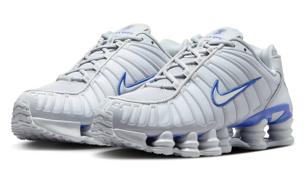 Nike Shox TL Wolf Grey Racer Blue Front
