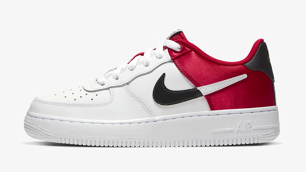 _0004_Nike Air Force 1 Red Satin