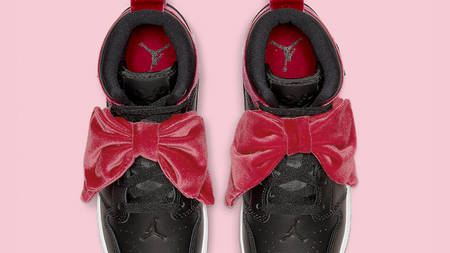 The Nike Air Jordan 1 Mid Gets Made Over With Pink Velvet Bows The Nike Air Jordan 1 Mid Gets Made Over With Pink Velvet Bows