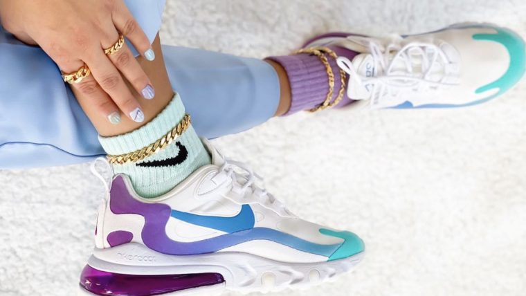 Air Max 270 React White Blue
