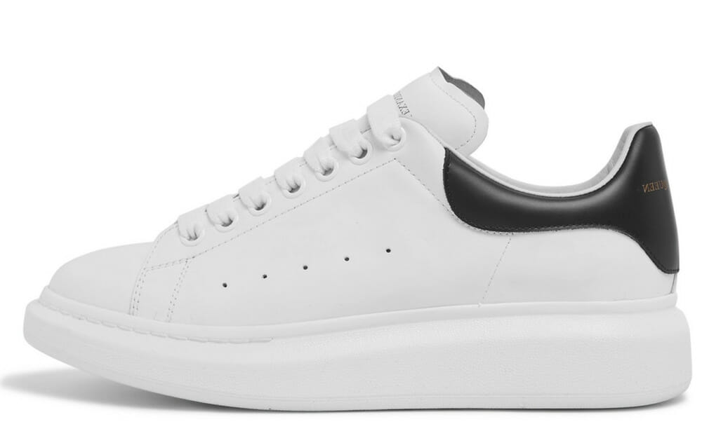 Alexander McQueen Exaggerated-Sole White Black 553770WHGP79061