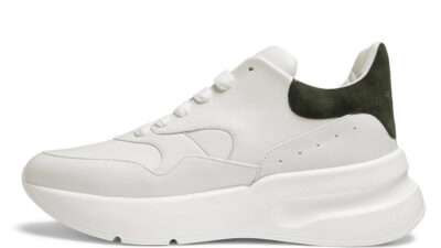 Alexander McQueen Exaggerated-Sole White Black 575425WHRU39034