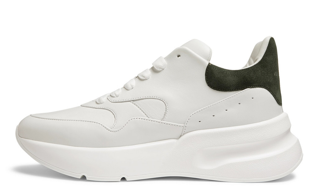 Alexander McQueen Exaggerated-Sole White Black 575425WHRU39034