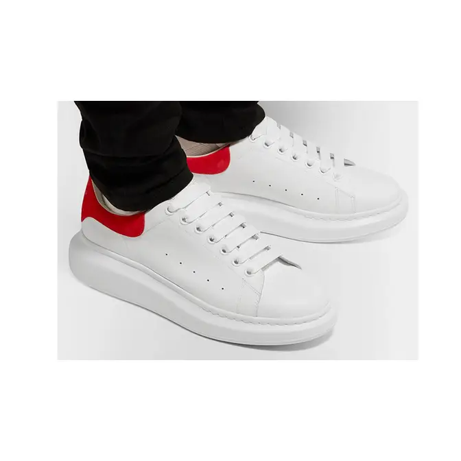 Alexander mcqueen white hot sale and red