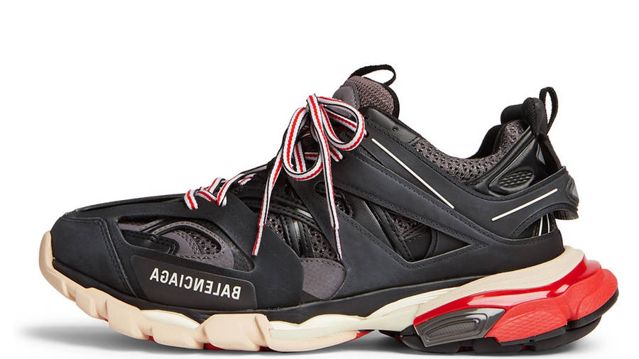 red and black balenciaga track