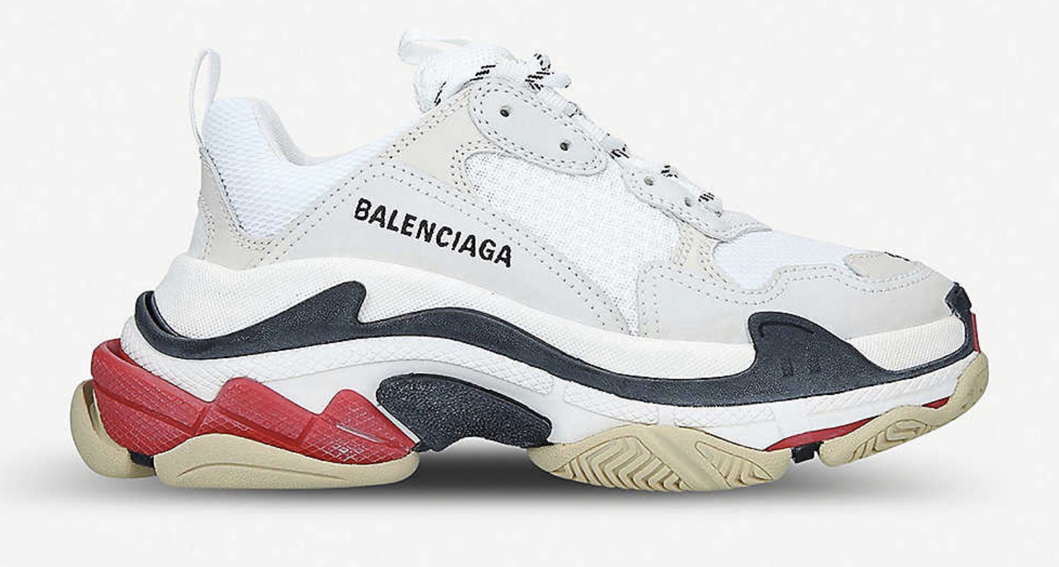 Balenciaga Triple S leather and mesh trainers