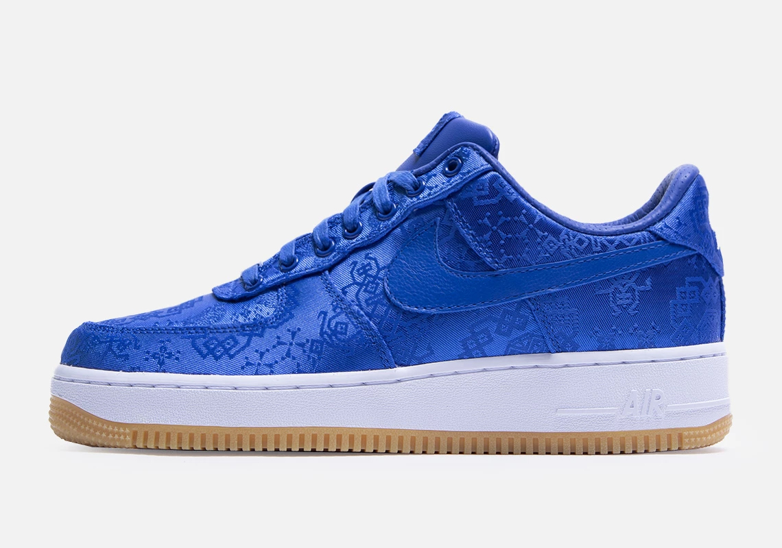CLOT x Nike Air Force 1 Game Royal side